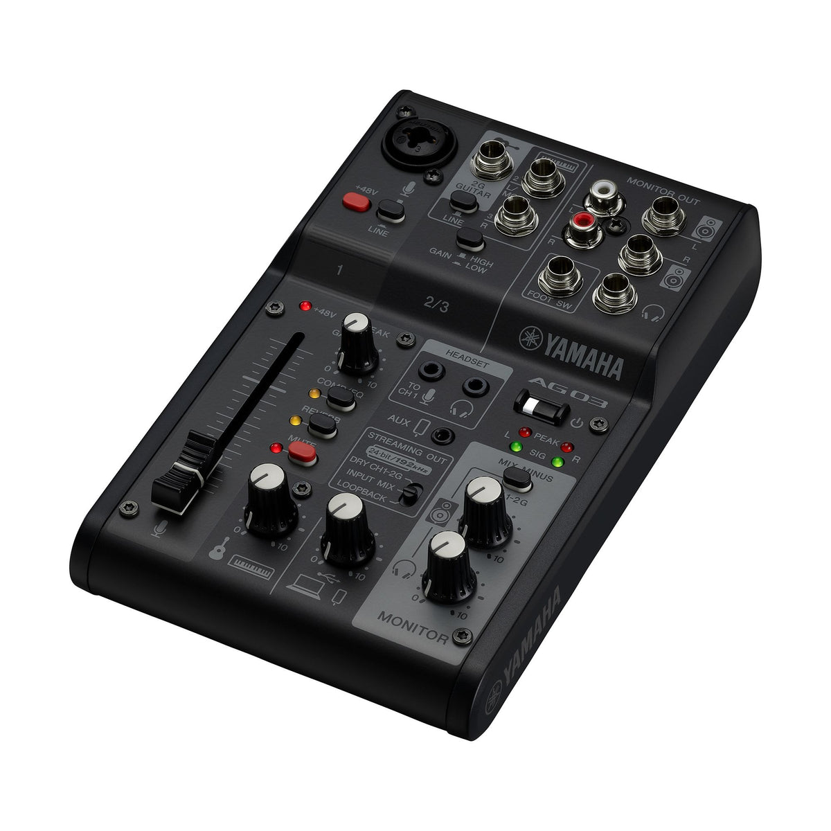 Yamaha Ag03 Mk2 3-Channel Mixer And Usb Audio Interface - Black ...
